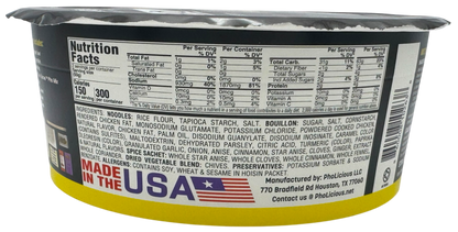 PHO: CHICKEN, Pholicious Authentic Instant Pho , Vietnamese Rice Noodle Soup, 4 pack / 3.6 Ounce Bowls, Ramen Alternative & Fresh Ingredients