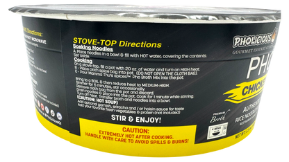 PHO: CHICKEN, Pholicious Authentic Instant Pho , Vietnamese Rice Noodle Soup, 4 pack / 3.6 Ounce Bowls, Ramen Alternative & Fresh Ingredients