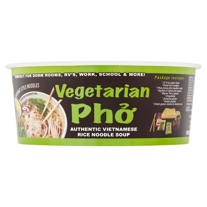 Instant VEGETARIAN Pho Pholicious,, Vietnamese Rice Noodle Soup, 4 pac