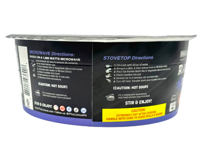 PREMIUM RAMEN: ORIGINAL BEEF, Instant, PhoLicious Brand, 4 Pack / 4.19 Ounce Bowls, Fresh Ingredients