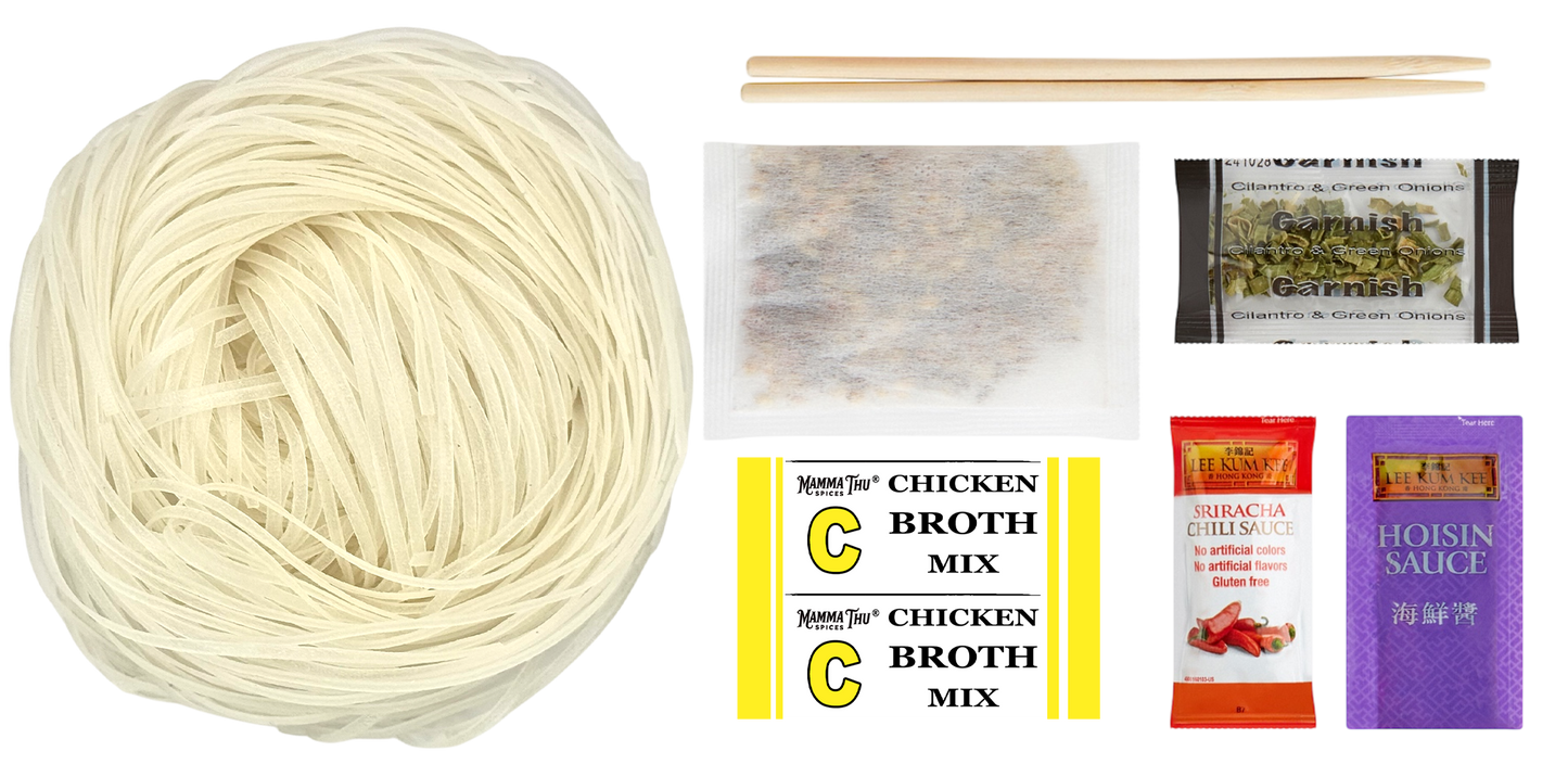 PHO: CHICKEN, Pholicious Authentic Instant Pho , Vietnamese Rice Noodle Soup, 4 pack / 3.6 Ounce Bowls, Ramen Alternative & Fresh Ingredients