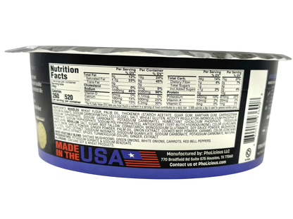 PREMIUM RAMEN: ORIGINAL BEEF, Instant, PhoLicious Brand, 4 Pack / 4.19 Ounce Bowls, Fresh Ingredients