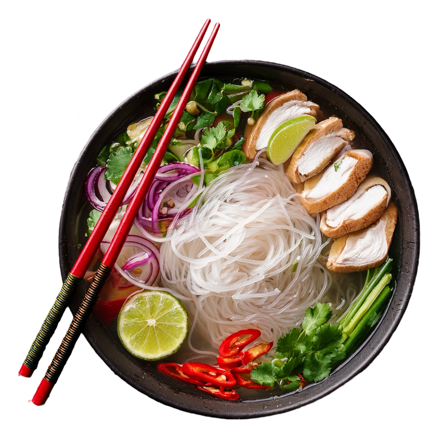 PHO: CHICKEN, Pholicious Authentic Instant Pho , Vietnamese Rice Noodle Soup, 4 pack / 3.6 Ounce Bowls, Ramen Alternative & Fresh Ingredients