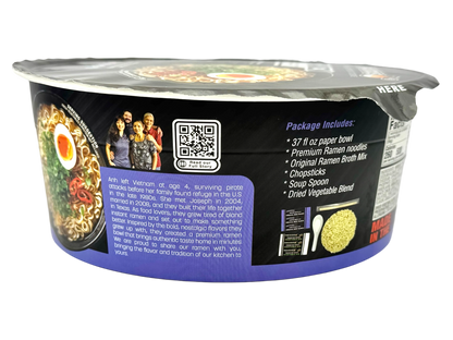 PREMIUM RAMEN: ORIGINAL BEEF, Instant, PhoLicious Brand, 4 Pack / 4.19 Ounce Bowls, Fresh Ingredients