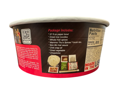 WALMART EXCLUSIVE - PhoLicious Instant Bun Bo Hue, Bún Bò Huế, Vietnamese Spicy Beef Rice Noodle Soup Bowl, Single Serve 4.15 oz, Gourmet Meal, Authentic Flavors & Fresh Ingredients, As Seen On Shark Tank