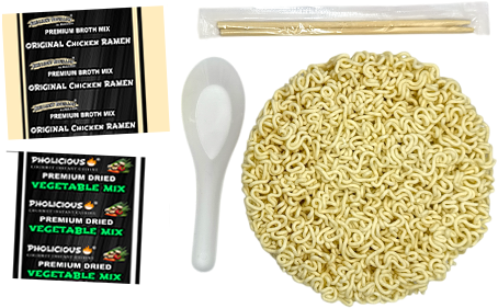 PREMIUM RAMEN: ORIGINAL Chicken, Instant, PhoLicious Brand, 4 Pack / 4.19 Ounce Bowls, Fresh Ingredients