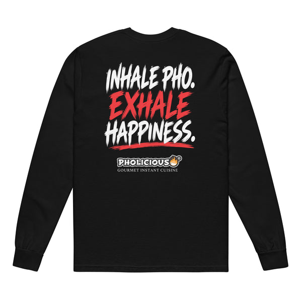 PhoLicious Garment-dyed heavyweight long-sleeve shirt - Exhale Happiness packaging